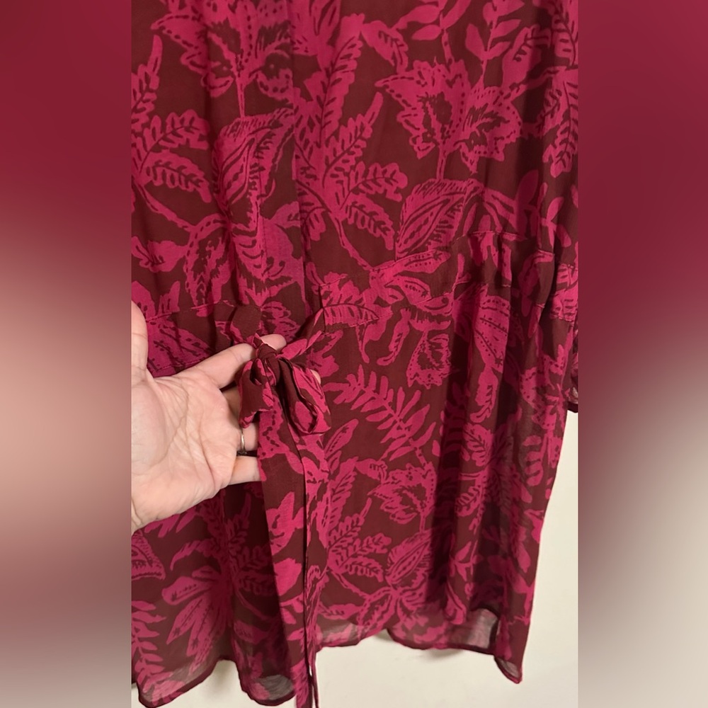 NWT Torrid Chiffon Dolman Button Up Short Sleeve Size 5X Dolman Sleeve - Picture 7 of 13
